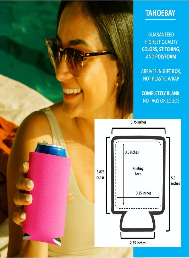 جي7 باور أغطية تبريد علب المشروبات من تاهو باي (عبوة من 5 قطع) أغطية عازلة ناعمة سادة للمشروبات الغازية والبيرة وزجاجات المياه ومشاريع الفينيل الحراري وهدايا الزفاف (متعددة الألوان) - Image 2