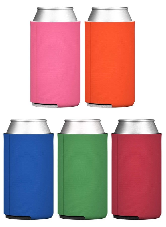 جي7 باور أغطية تبريد علب المشروبات من تاهو باي (عبوة من 5 قطع) أغطية عازلة ناعمة سادة للمشروبات الغازية والبيرة وزجاجات المياه ومشاريع الفينيل الحراري وهدايا الزفاف (متعددة الألوان) - Image 1