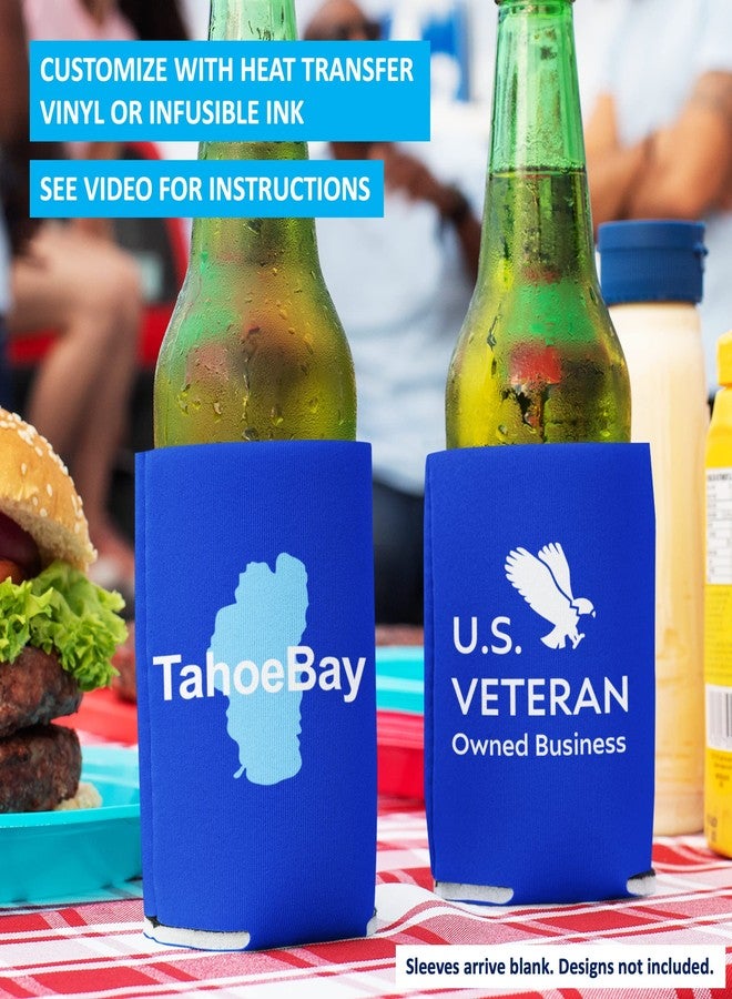 جي7 باور أغطية تبريد علب المشروبات من تاهو باي (عبوة من 5 قطع) أغطية عازلة ناعمة سادة للمشروبات الغازية والبيرة وزجاجات المياه ومشاريع الفينيل الحراري وهدايا الزفاف (متعددة الألوان) - Image 3