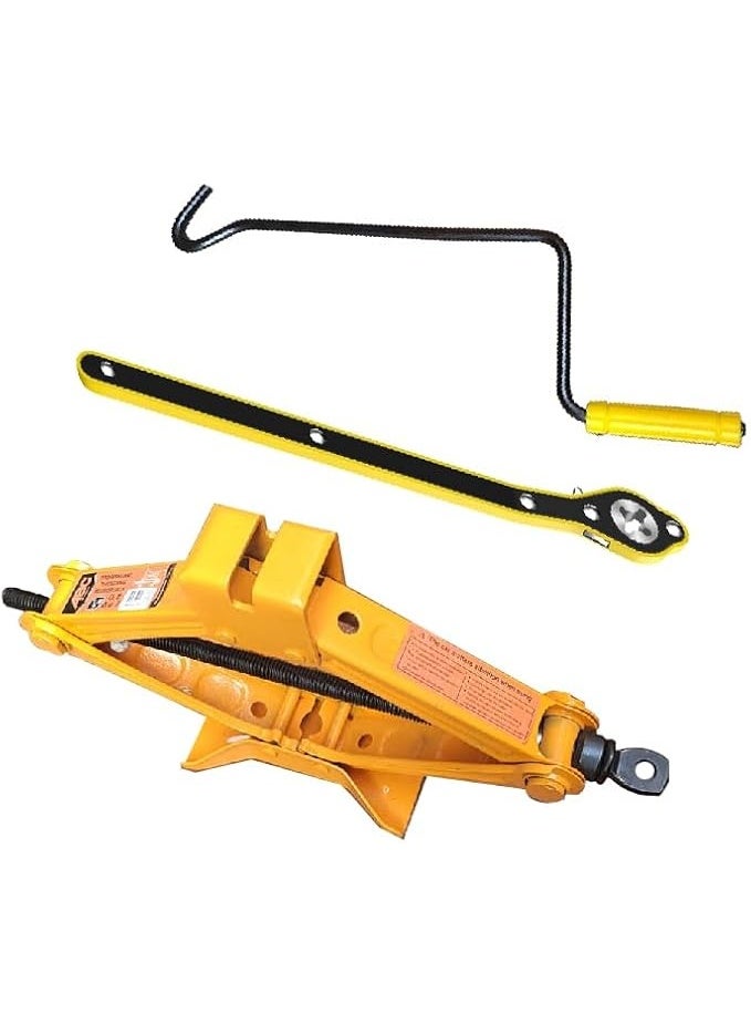 Professional Foldable Car Tire Change Tool – 1.5 Ton Manual Scissor Lift with Wrench - Image 4