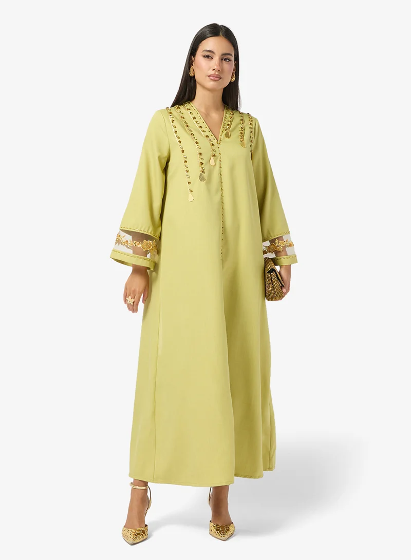 Khizana Embroidered Jalabiya