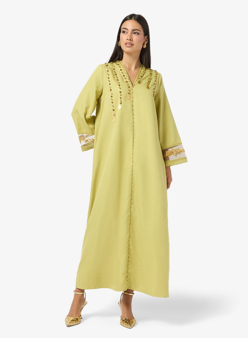 Khizana Embroidered Jalabiya - Image 4