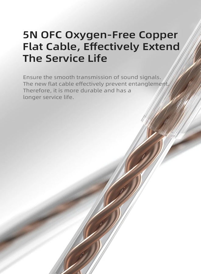 KZ EDX PRO Earphones, KZ in Ear Monitors, HiFi Gaming Earbuds with New 1DD 10mm Dynamic Driver, Bass Sound Wired Earbuds, IEM Earbuds with Detachable Cable for Gaming, Video (Clear, With mic) - Image 5