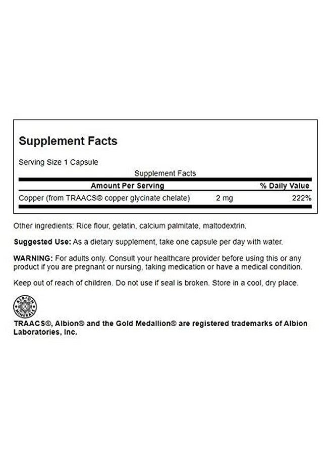 SWANSON Albion Chelated Copper 2 Milligrams 60 Capsules - Image 3