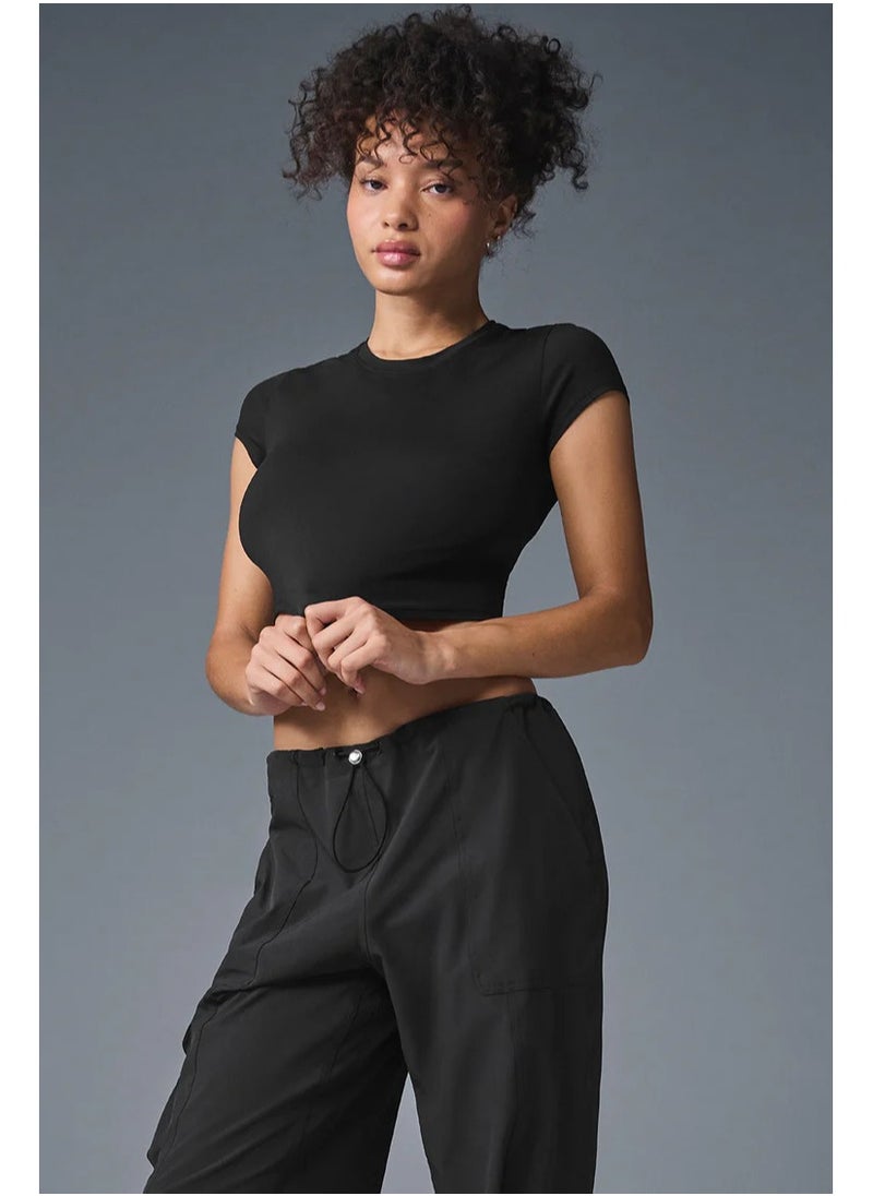 alo - alo Tight quick-drying fitness top Yoga wear Running Pilates T-shirt Short sleeves - Image 1