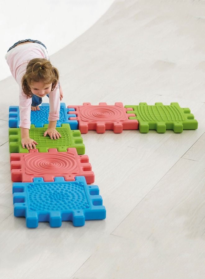 12PCS Sensory Toy Textured Tactile Cube Building Block  - Image 3