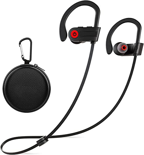 Otium Bluetooth Earbuds Wireless Headphones Bluetooth Headphones, Sports Earbuds, IPX7 Waterproof Stereo Earphones for Gym Running 15 Hours Playtime Sound Isolation Headsets,Black - Image 1