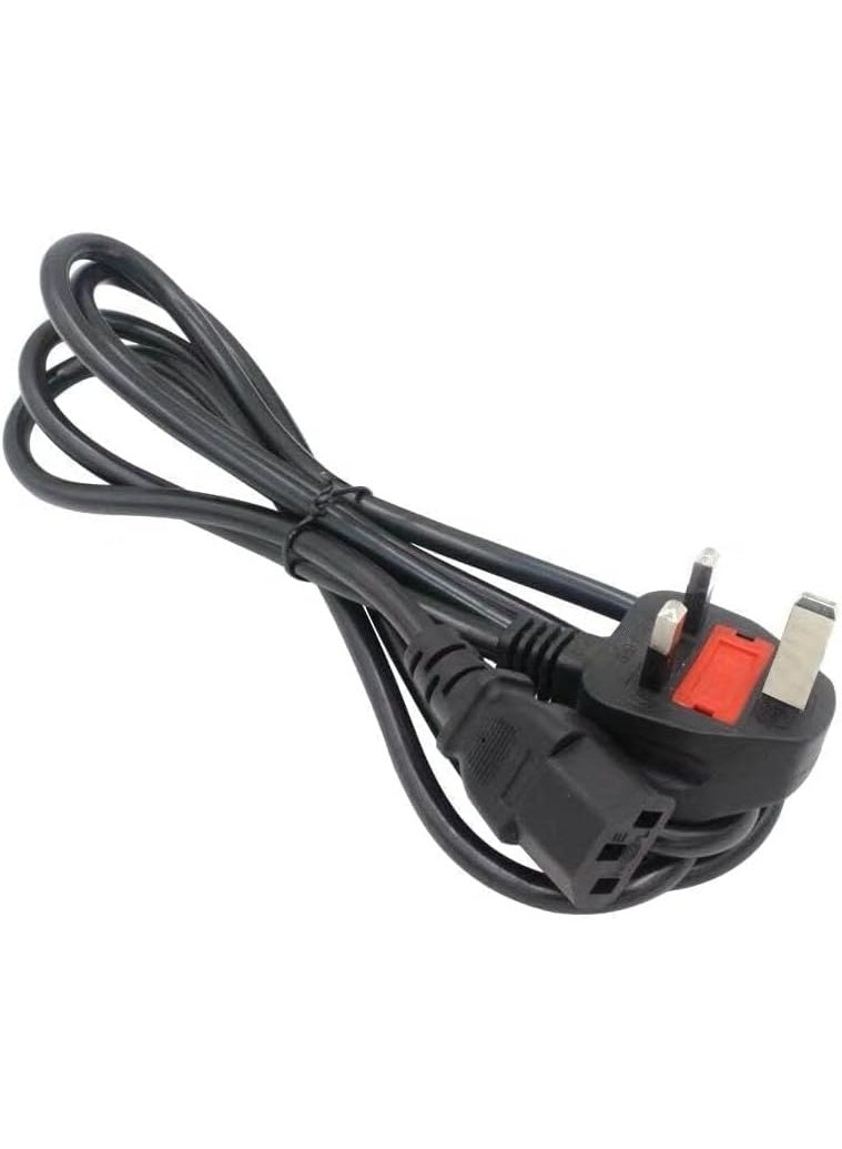 Eworld - Power Cable 1.5M – High-Quality 13A Pure Copper Plug Wire with Protection Fuse, IEC C13 – Compatible with Computers, Monitors, Printers, TVs, UPS & More - Image 1