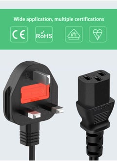Eworld Power Cable 1.5M – High-Quality 13A Pure Copper Plug Wire with Protection Fuse, IEC C13 – Compatible with Computers, Monitors, Printers, TVs, UPS & More  - Image 3