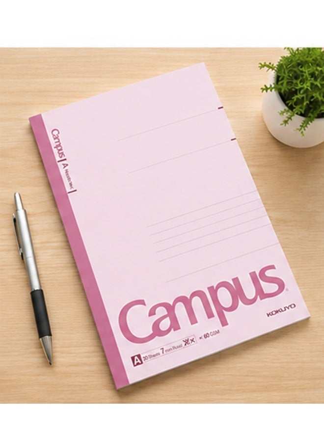 KOKUYO Campus A5 Ruled Notebook No-103AN, A5 format, Pink, Paper, 1 notebook for class notes - Image 5
