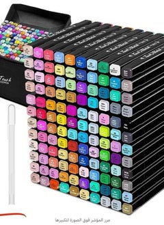 Touch Marker Pen Set 120 Colors Double Headed Color For Students Upgraded With Large Capacity More Durable Suitable For Design Painting Coloring  - Image 2