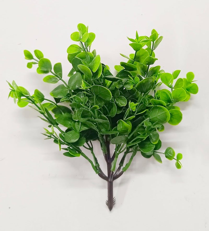 Dekorly Artificial Mix Green Grass Fake Outdoors Plant Bushes Decor Faux Greenery Shrubs for Outdoor and Indoor, Artificial Shrubs Stems | Height- 7inches (Multi-30) - Image 2