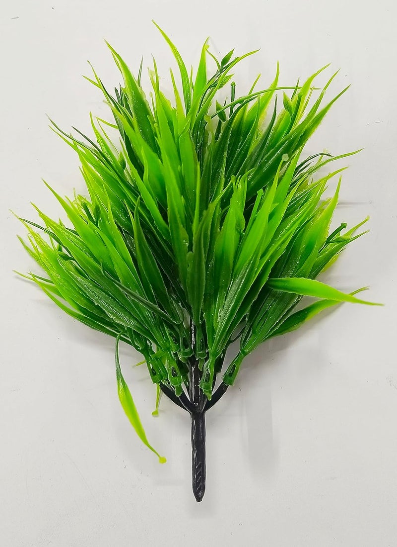 Dekorly Artificial Mix Green Grass Fake Outdoors Plant Bushes Decor Faux Greenery Shrubs for Outdoor and Indoor, Artificial Shrubs Stems | Height- 7inches (Multi-30) - Image 5