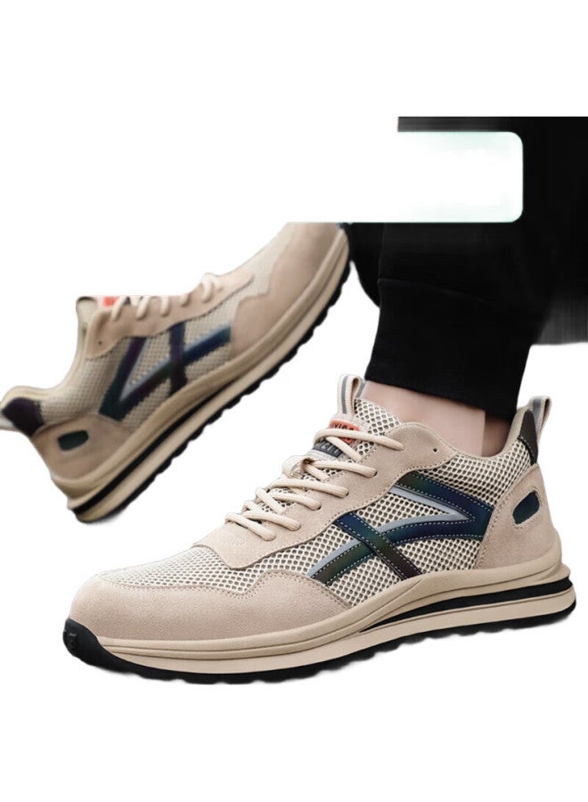 Fumer Safety Shoes For Men, Summer Breathable Steel Toe Cap, Anti-Smashing, Anti-Puncture, Wear-Resistant, Safety Work Site Functional Shoes 1158T Size 44 - Image 1