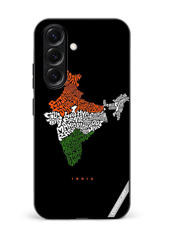 VR CREATIVE Protective Case Cover For Samsung Galaxy S25 Plus India Map With All Indian States Name Design Multicolour