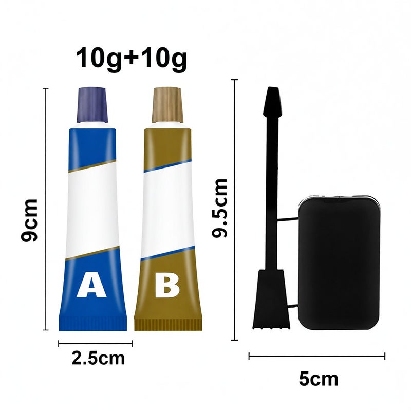 AB Glue Casting Glue Steel Metal Glass Ceramics Welding Trachoma  Stomatal Crackle Repair Adhesive Industrial Repair Glue 10+10g - Image 4