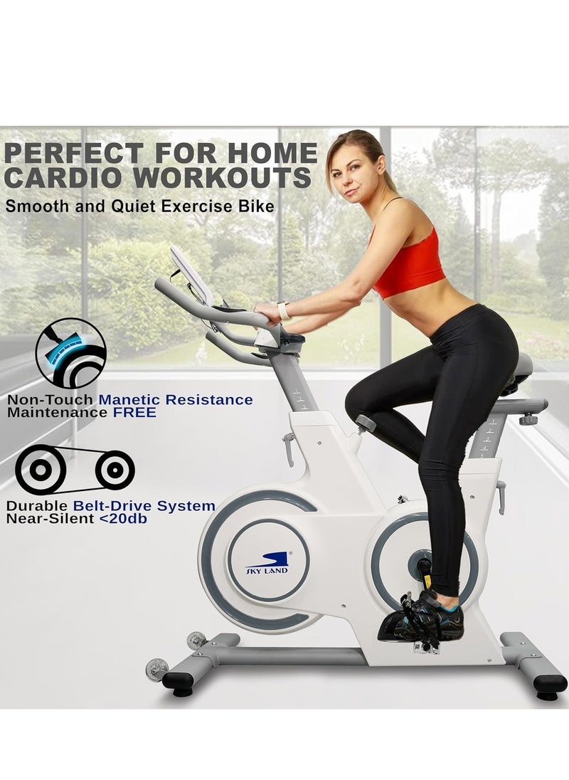Sky Land Smart Exercise Bike for Home Gym With 6kg Fly Wheel| Indoor Cycling Stationary Spin Bike with Magnetic Resistance, 4-Way Adjustable Seat & FS App, Digital Displa  - Image 5