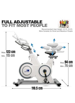 Smart Exercise Bike for Home Gym With 6kg Fly Wheel| Indoor Cycling Stationary Spin Bike with Magnetic Resistance, 4-Way Adjustable Seat & FS App, Digital Displa - pzsku/Z4109055CEC6CDC36F4E3Z/45/_/1712045103/aa338875-e070-42f6-b4ce-d54c2eebfc5c