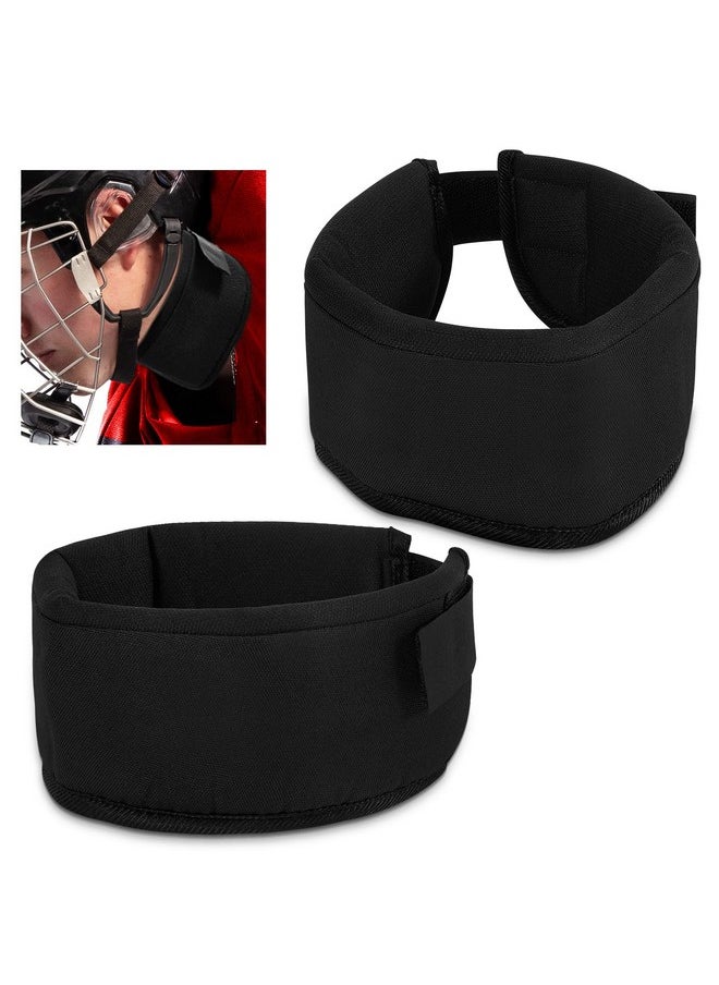 Taiyin 2 Pcs Winter Hockey Neck Guard Sports Cut Resistant Neck Guard Collar Neck Protector For Youth Adult Paintball Ice Hockey Protective Gear, Black  - Image 1