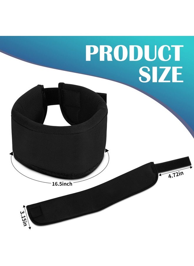 Taiyin 2 Pcs Winter Hockey Neck Guard Sports Cut Resistant Neck Guard Collar Neck Protector For Youth Adult Paintball Ice Hockey Protective Gear, Black  - Image 2