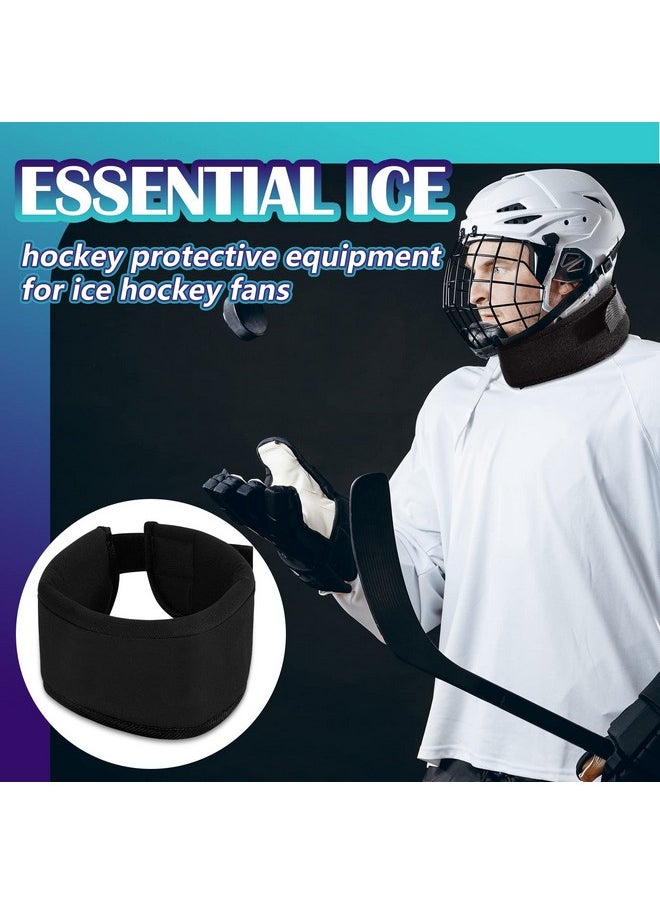 Taiyin 2 Pcs Winter Hockey Neck Guard Sports Cut Resistant Neck Guard Collar Neck Protector For Youth Adult Paintball Ice Hockey Protective Gear, Black  - Image 4