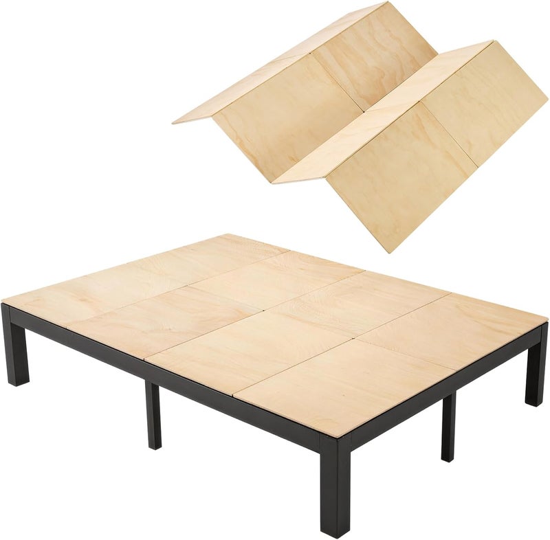 VEVOR Bunkie Board, Queen Size 76.8 x 58.3 in, Foldable Bed Board Under Mattress with Nylon Webbing, Plywood, Rounded Edges, Anti-Sag Design for Metal Frames, Sleeper Sofas, Platform and Bunk Beds - Image 1