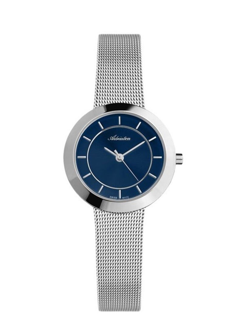 ADRIATICA ADRIATICA Swiss Made A3645.5115Q SS & Mesh 3-Hands Women's Watch 