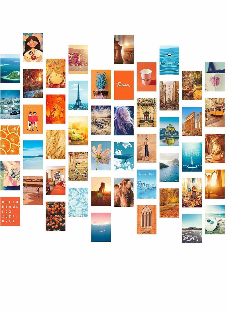 Captaintech Wall Collage Kit,  Wall Collage Kit Aesthetic Room Decor, Pink Posters for Room Aesthetic, Wall Decor Aesthetic, 50PCS 4x6 Inch Room Decor Pictures for Bedroom Wall Decor for Teen Girls - Image 1