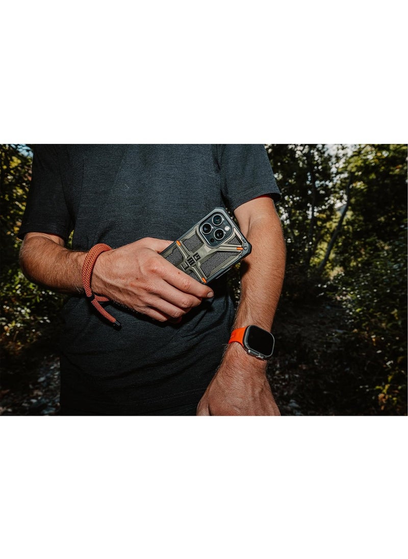 Urban Armor Gear - UAG Monarch for iPhone 15 Pro Case Cover [20 Feet Drop Tested] - Carbon Fiber - Image 1