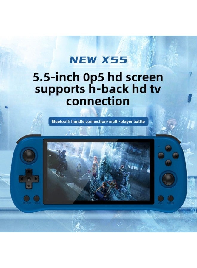 Powkiddy Bubble Machine Hall X55 Game Machine Large Screen 5.5 Inch Open Source Handheld Arcade PS HD Game Machine-Product Color:Standard (without Card)-Model:X55 Green (english Version) 【free Tempered Film】 - Image 5