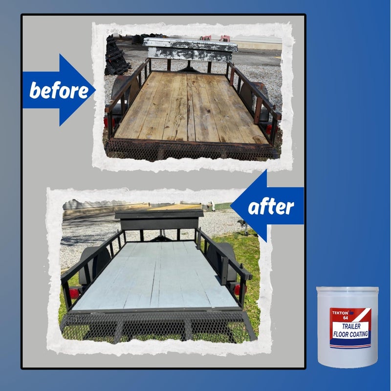 Trailer Floor Coating يحمي أرضيات المقطورات، المنحدرات والجدران؛ طلاء غير زلق (رمادي، 1 لتر يشمل أسطوانة 3 بوصات) - Image 3
