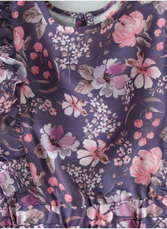 Jelliene Blooming Fun: Girls' Viscose Floral Print Jumpsuit  - Image 3