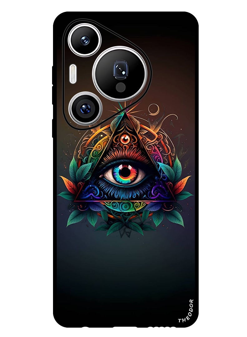 Theodor Protective Case Anti Scratch Shock Proof Bumper Cover For Huawei Pura 70 Pro Eye Flower Art - Image 1