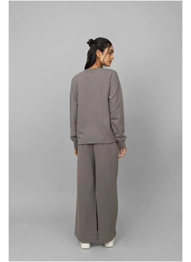 نسيسيرا Grey Terry Ruched Co-ord Set