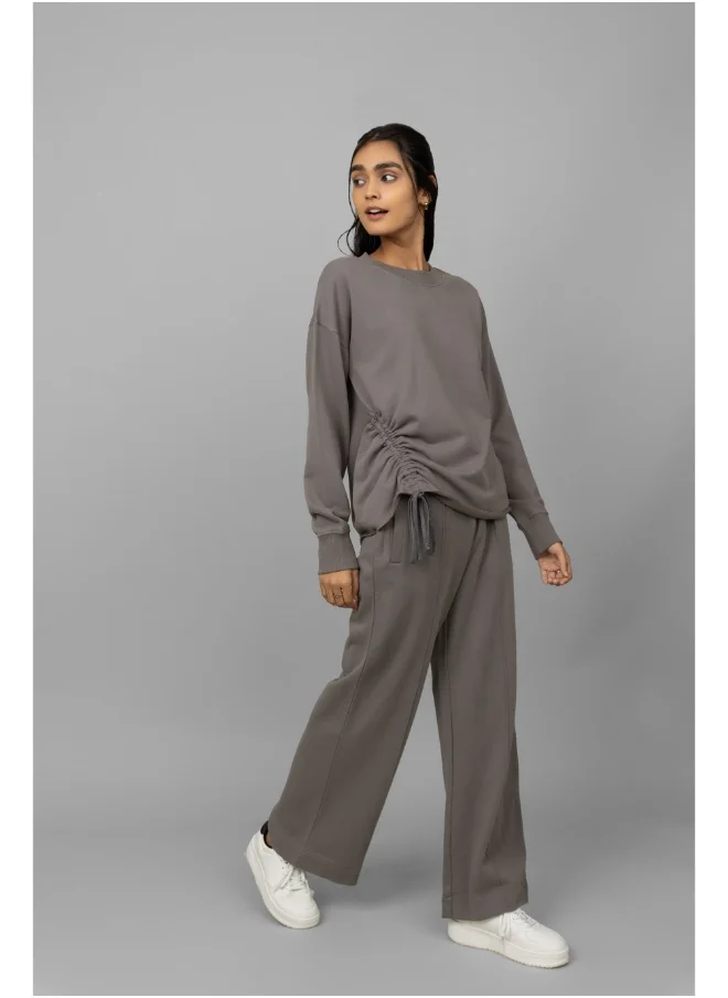 NeceSera Grey Terry Ruched Co-ord Set