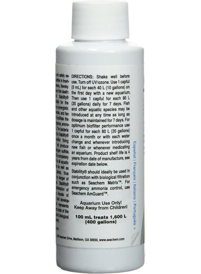 Seachem Stability 100 ml, Establishes Biofilter & Prevents New Tank Syndrome In Freshwater And Marine Aquarium - Image 4