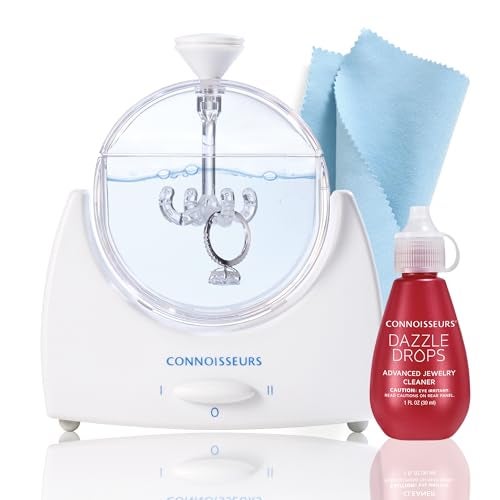 Connoisseurs LaSonic Diamond Dazzler - Includes Sonic Ring Cleaner, Dazzle Drops Advanced Jewelry Cleaner Concentrate, and Cleaning Cloth - Image 1