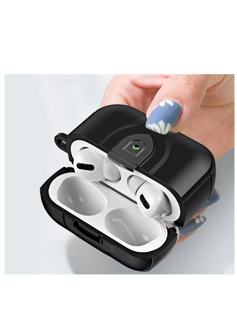 YONK - Compatible with AirPods Pro 2nd Generation Full Body Rugged Hard Shell Protective Case Cover With Keychain Designed for AirPods Pro 2 (2022) Red Black - Image 1