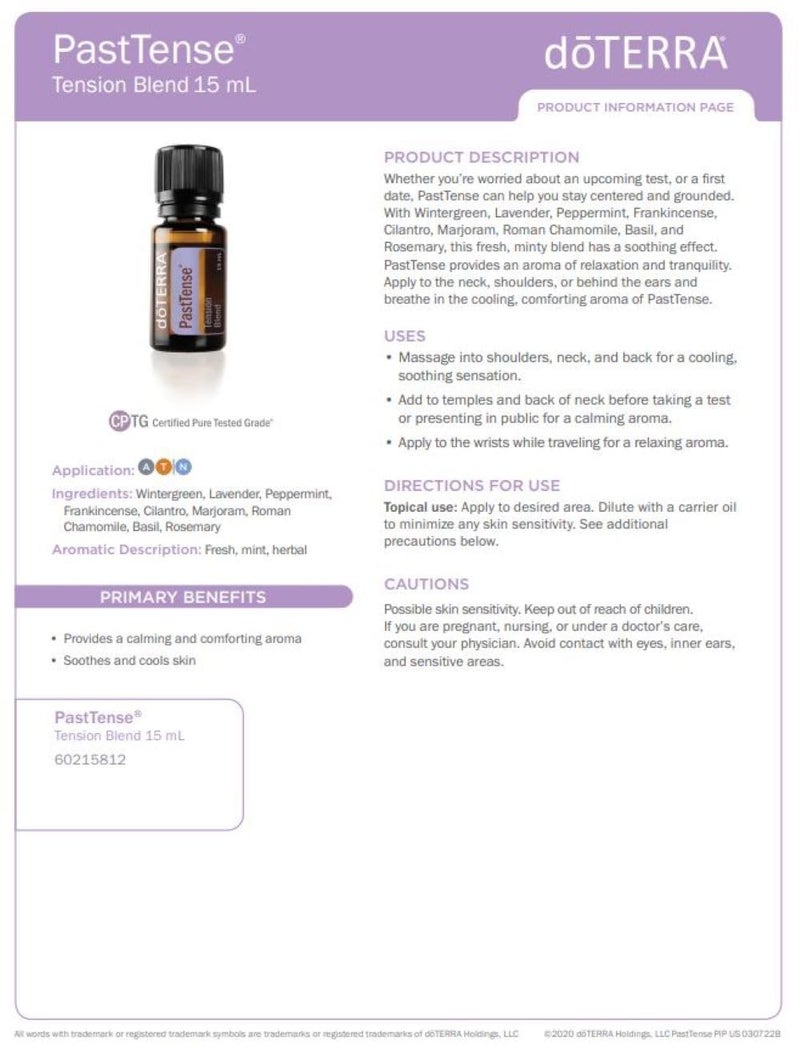 doTERRA PastTense Oil - Tension Blend - 15mL - Image 4