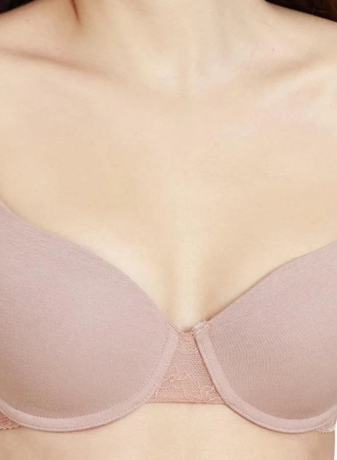 zivame Zivame Lace Panel Padded Demi Bra