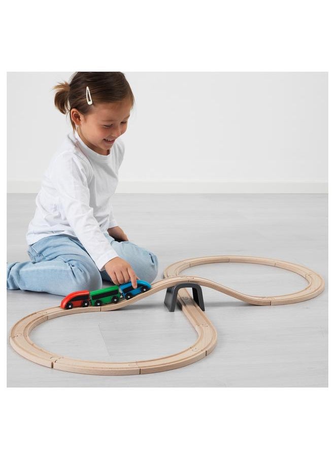 Zaboon 20-Piece Basic Train Set, Multicolour  - Image 3