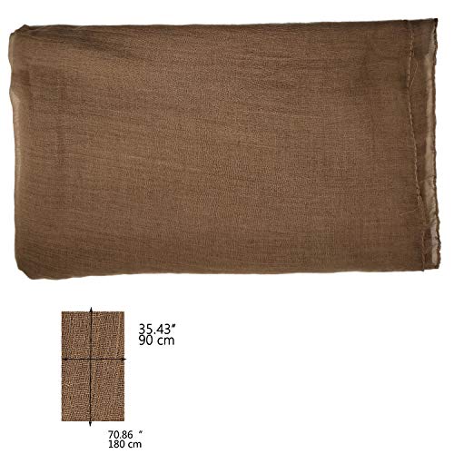woogwin Women's Cotton Scarves Lady Light Soft Fashion Solid Scarf Wrap Shawl (One Size, Khaki) - Image 4
