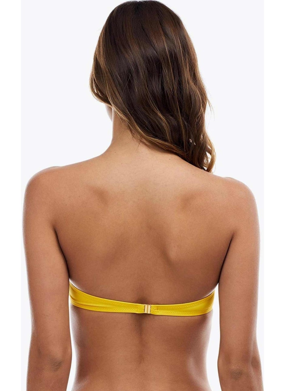 Ayyıldız 63549 Yellow Strapless Bikini Top  - Image 2