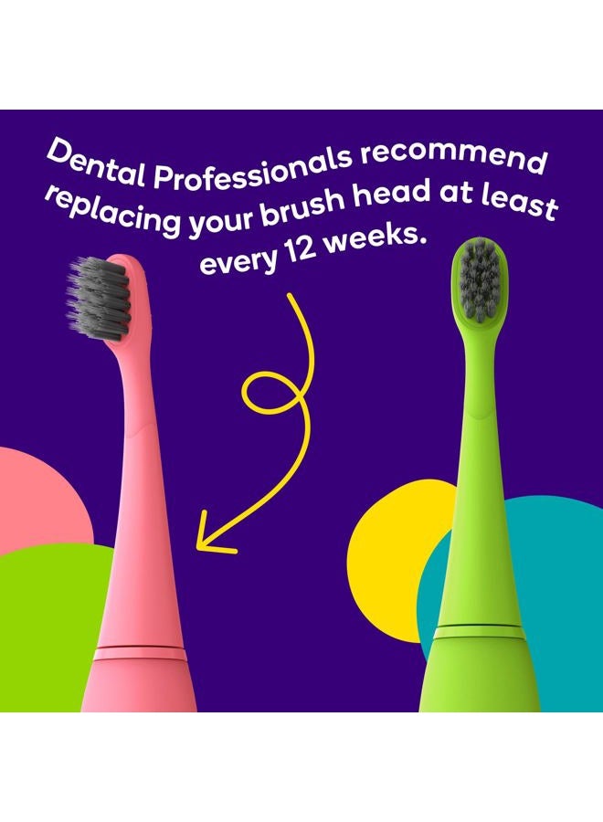 BURST Genuine Replacement Heads for Kids Electric Toothbrush (Green/3 Pack) | Perfect Fit | Ultra Soft Bristles | 9 Months of Supply - Image 2