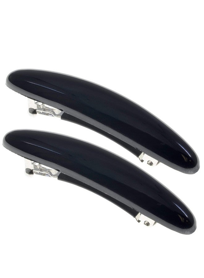 CAMILA Paris Cp2882/2 French Hair Barrette Clip For Girls Black Small 2.5 Inch Set Of 2 Strong Hold Grip Hair Clips For Women No Slip And Durable Styling Girls Hair Accessories Made In France - Image 2