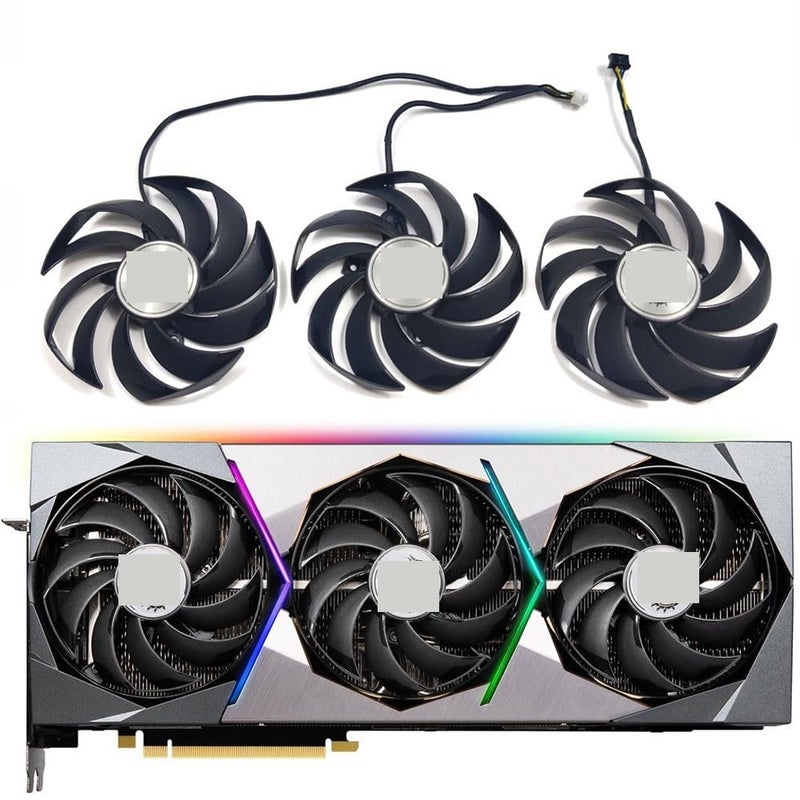 PLD10010B12HH RTX 3070Ti SUPRIM X GPU Fan，for MSI for 3090TI 3090 3080TI 3080 3070TI 3070 Graphics Card Cooling Fan Easy to Replace(Fan-C) - Image 2