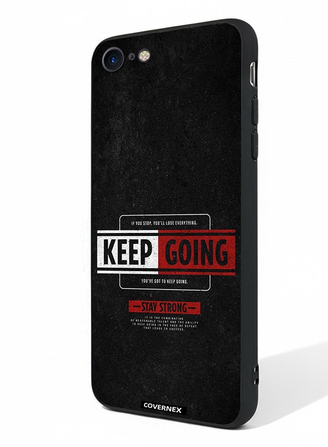 Covernex Apple iPhone 8 Protective Case Cover Printed Featuring Keep Going - Image 1