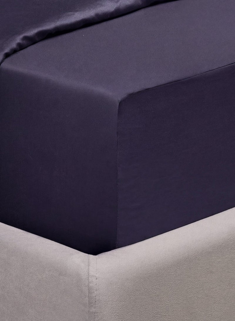 اسكونا Fitted Sheet 140x200 Askona Comfort Maco Sateen Blue Topaz - Image 4