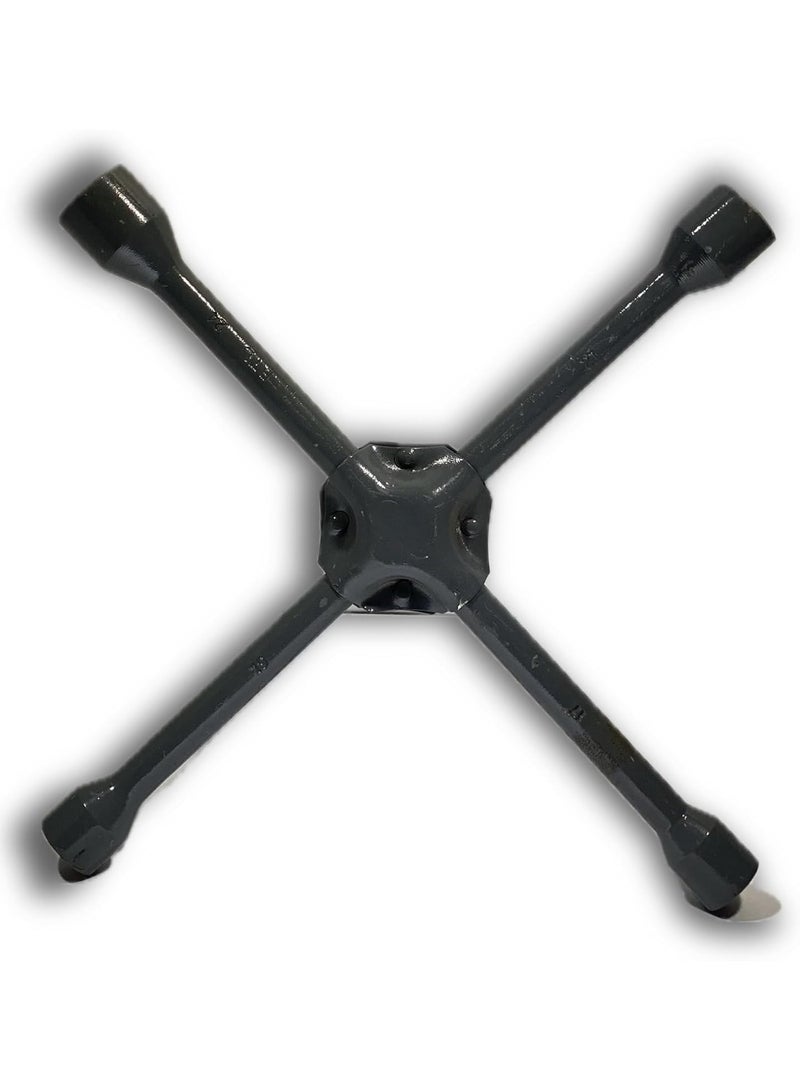 مفتاح عجل صليبة من الحديد الصلب – بمقاسات مختلفة (17/19/21/23 مم) لإزالة كاوتش السيارة – متين وعملي