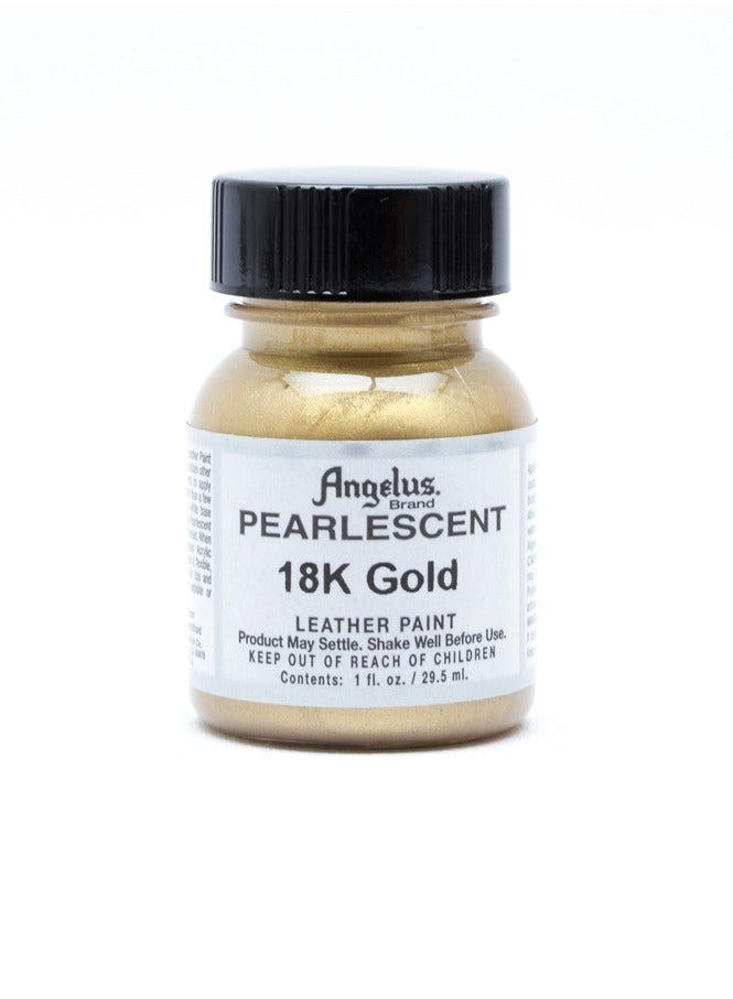 طلاء جلدي من Angelus Pearlescent ذهبي عيار 18 قيراطًا، 1 أونصة